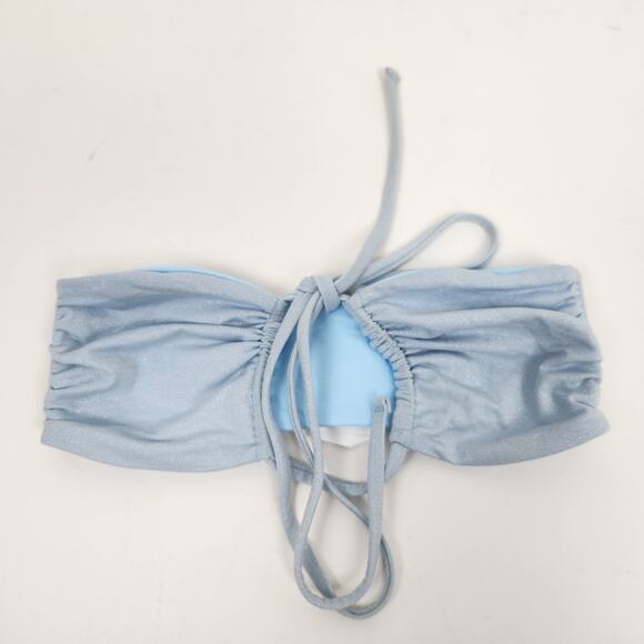 L*Space Shimmer Dawn Bikini Top in Sky Blue Convertible Size XS NWT - Picture 4 of 9